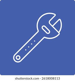 Wrench vector icon. Can be used for printing, mobile and web applications.