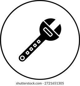 Wrench vector icon. Can be used for printing, mobile and web applications.