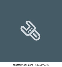 Wrench vector icon. Wrench concept stroke symbol design. Thin graphic elements vector illustration, outline pattern for your web site design, logo, UI. EPS 10.