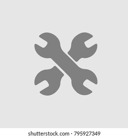 Wrench vector icon eps 10. Handyman symbol.