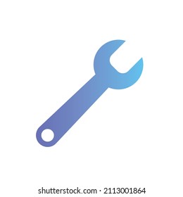 Wrench vector icon and gradient