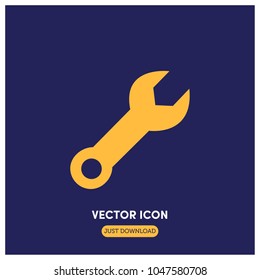 Wrench Vector Icon Illustration