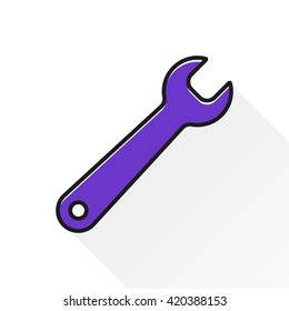 Wrench    vector icon. Illustration isolated for graphic and web design.