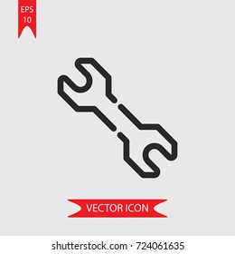 Wrench vector icon, illustration symbol