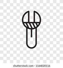 Wrench vector icon isolated on transparent background, Wrench logo concept