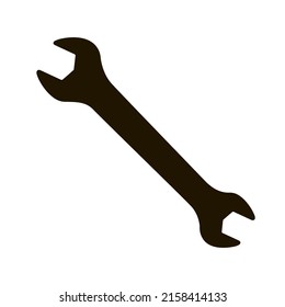 Wrench vector icon isolated on white background. 10 eps