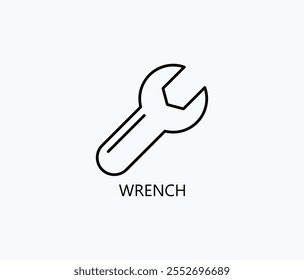 Wrench Vector, Icon Or Logo Sign Symbol Illustration