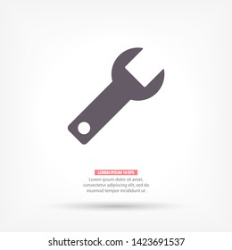 Wrench Vector icon . Lorem Ipsum Illustration design