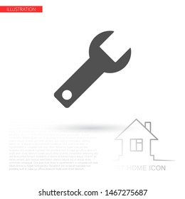 Wrench Vector icon . Lorem Ipsum Illustration design
