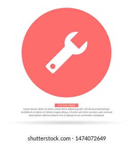 Wrench Vector icon . Lorem Ipsum Illustration design
