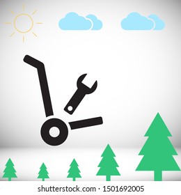 Wrench Vector icon . Lorem Ipsum Illustration design