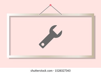 Wrench Vector icon . Lorem Ipsum Illustration design