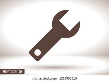 Wrench Vector icon . Lorem Ipsum Illustration design