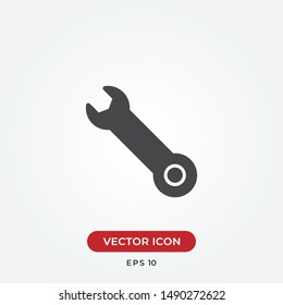 Wrench vector icon in modern design style for web site and mobile app