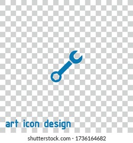 wrench vector icon on isolated background