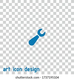 wrench vector icon on isolated background