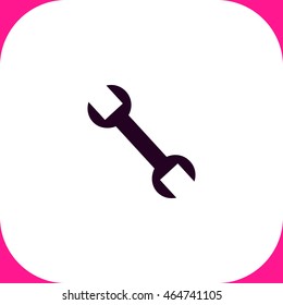 Wrench vector icon on white background.