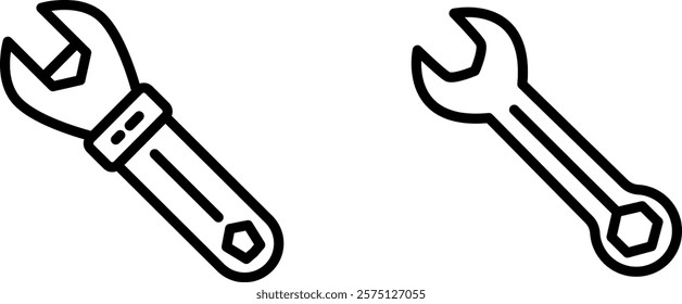 "Wrench Vector Icon for Repair and Maintenance"