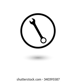 Wrench - vector icon with shadow