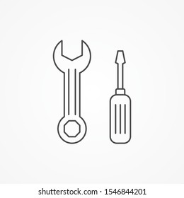 Wrench vector icon sign symbol