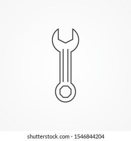Wrench vector icon sign symbol