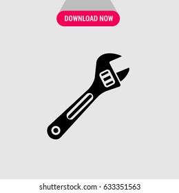 Wrench Vector Icon, The spanner symbol. Simple, modern flat vector illustration for mobile app, website or desktop app 