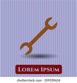 Wrench vector icon or symbol