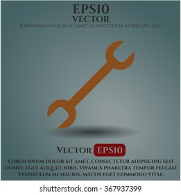Wrench vector icon or symbol