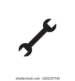 icono del vector de llave inglesa, símbolo del vector plano trendy