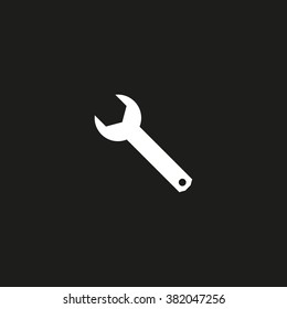 Wrench. Vector icon white
