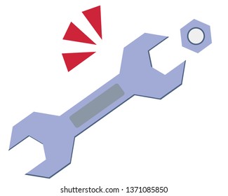 wrench vector icon.bolt vector Icon  .nut vector Icon .