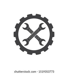 wrench vector illustration and icon of automotive repair design 