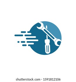 wrench vector illustration and icon of automotive repair  design