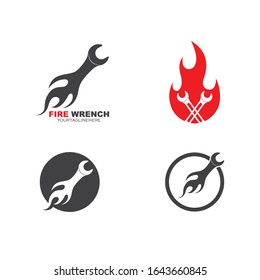 wrench vector illustration and icon of automotive repair  design