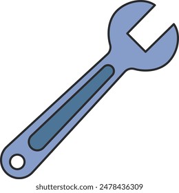 wrench vector illustration isolated on white