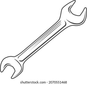 Ilustración vectorial de llave en un fondo blanco.