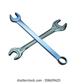 wrench vector  isolated object on a white background