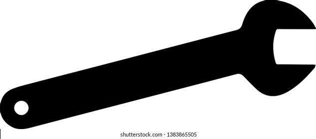 wrench vector isolated on white background.
