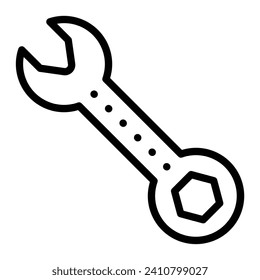 Diseño de iconos de línea de vector de llave