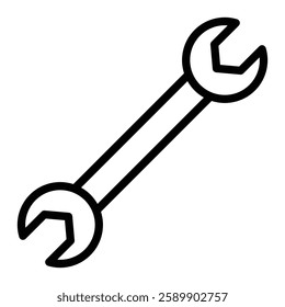 Wrench Vector Line Icon Design For Personal And Commercial Use