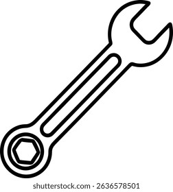 wrench vector on white background 