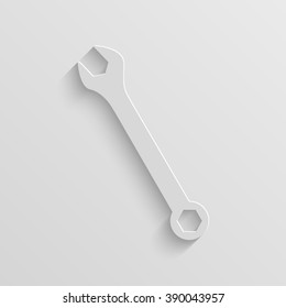 wrench vector paper icon