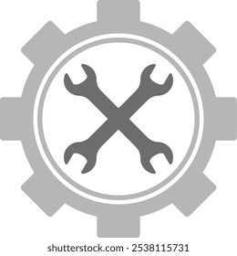 Vector de la llave inglesa. taller de reparación, mecánico, automotriz, icono, símbolo, logotipo