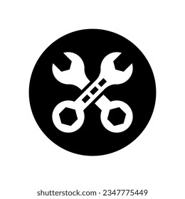 wrench Vector Template Logo Design Illustration Design