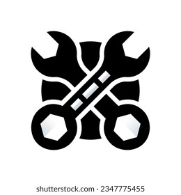 wrench Vector Template Logo Design Illustration Design