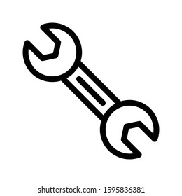 wrench vector thin line icon 