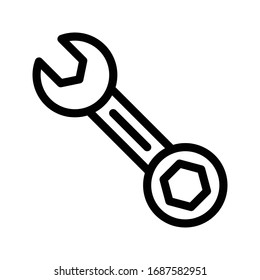 wrench vector thin line icon 