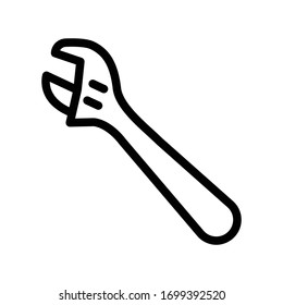 wrench vector thin line icon 