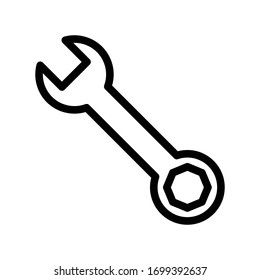 wrench vector thin line icon 