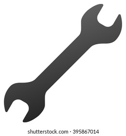 Wrench vector toolbar icon. Style is gradient icon symbol on a white background.